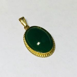 14K Genuine Nephrite jade pendant